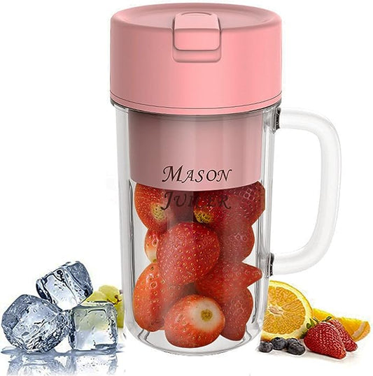 Mason Portable Mini Juicer Blender With Straw Cup | (random Color)