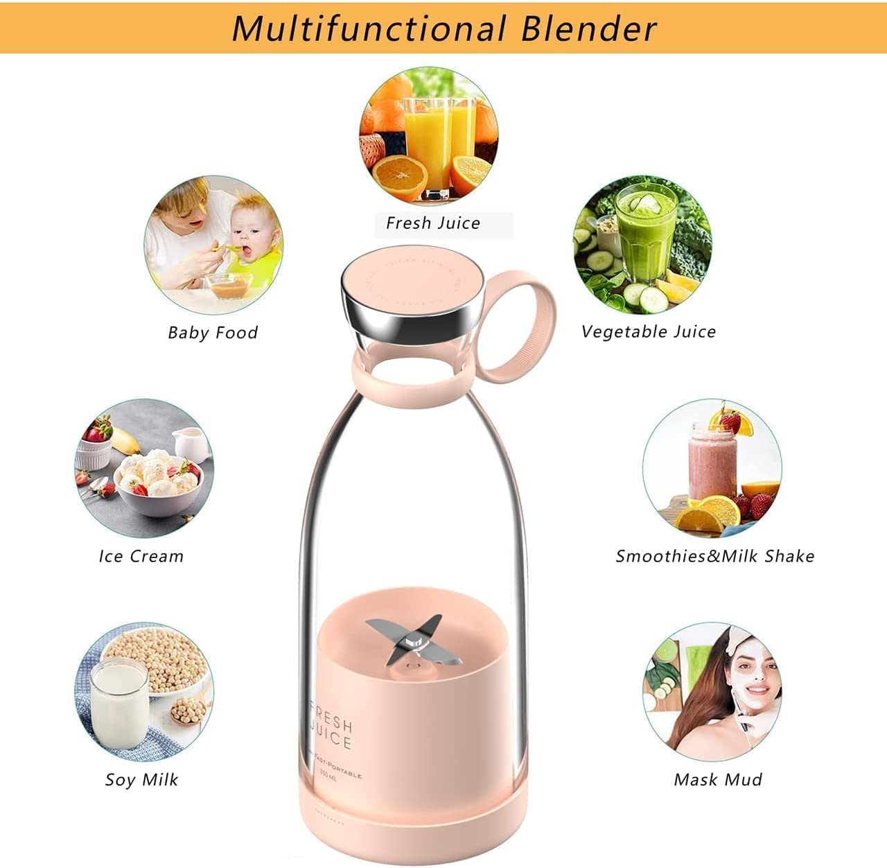 Portable Mini Juicer Bottle