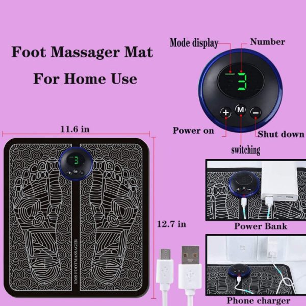 Electric EMS Foot Massager Pad