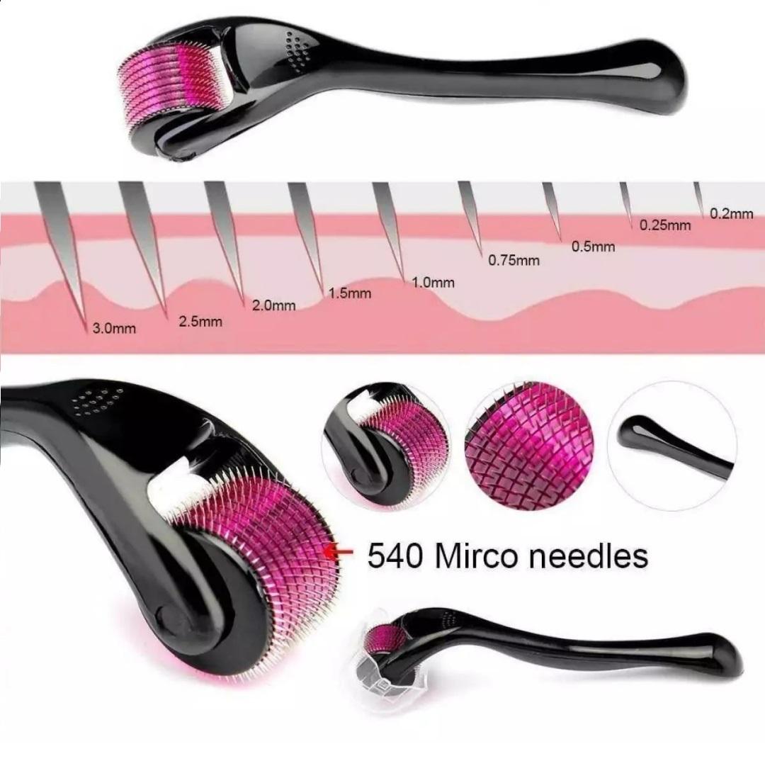 Derma Roller Professional Micro needling Roller for Face Beard Growth, Hair Growth 0.5mm ; Unisex