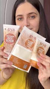 BNB 3 in 1 Brightening Glow Kit Rice Scrub Face Wash + Mask